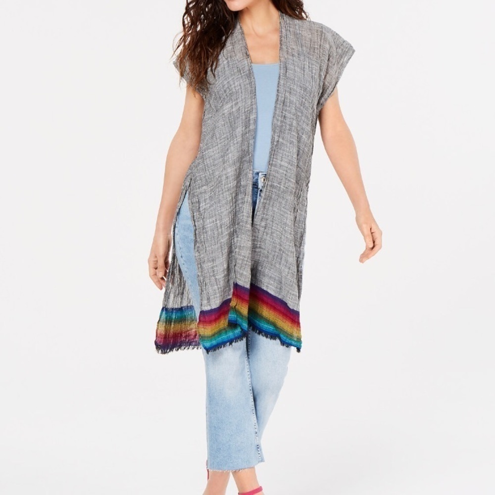Steve Madden Boho Chic Sleeveless Vest Cardigan — NWT, Perfect for Layering! - Picture 6 of 9